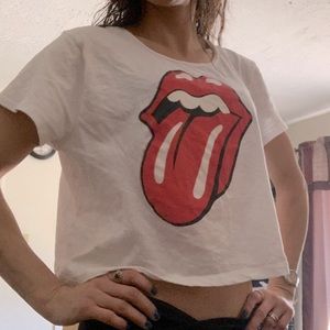 Crop top rolling stone shirt short sleeves size xL